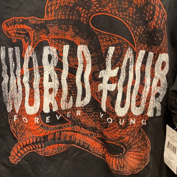 NWT Prince Peter Snake Print World Tour Forever Young Tee Large L Revolve RARE - Picture 3 of 7